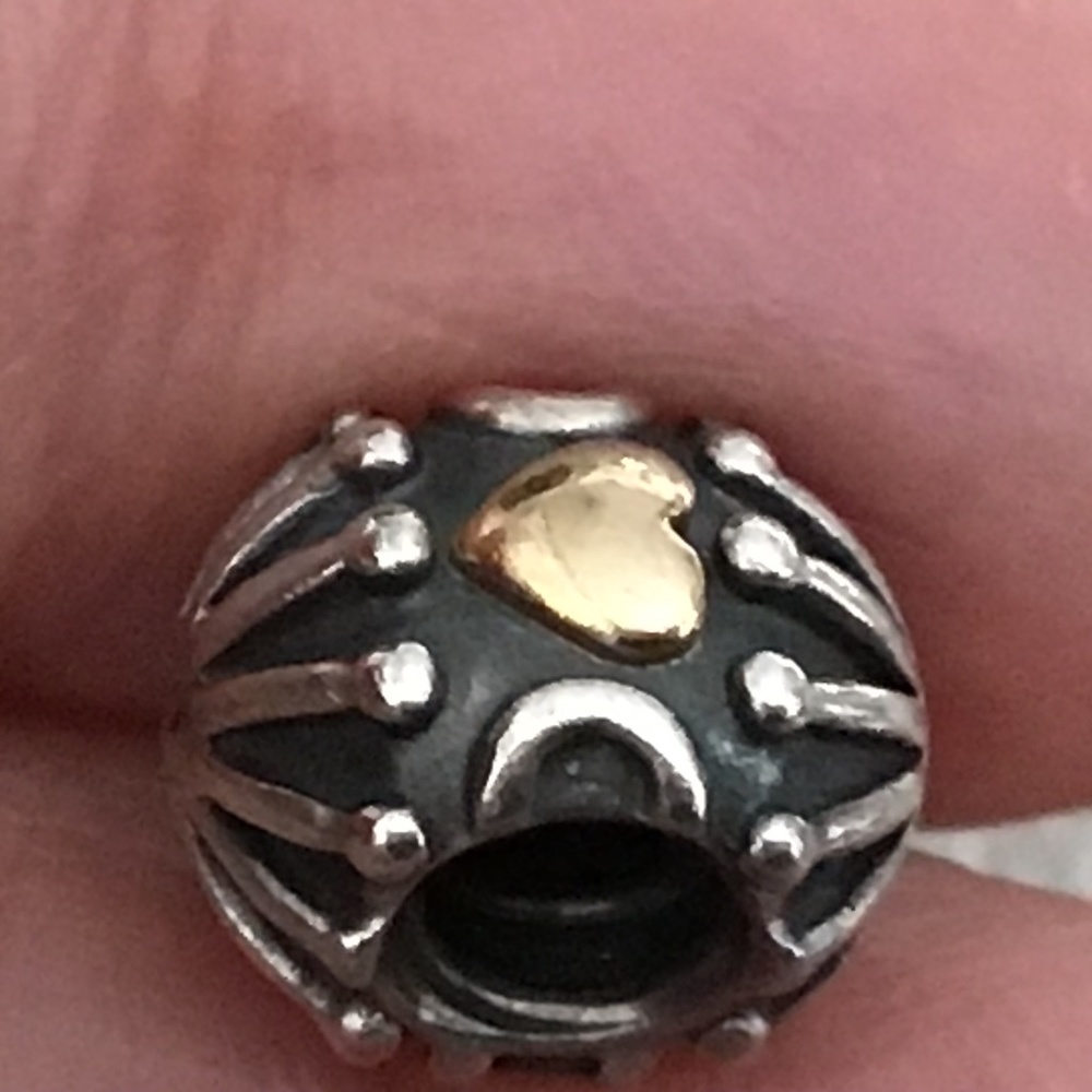 Two tone heart charm